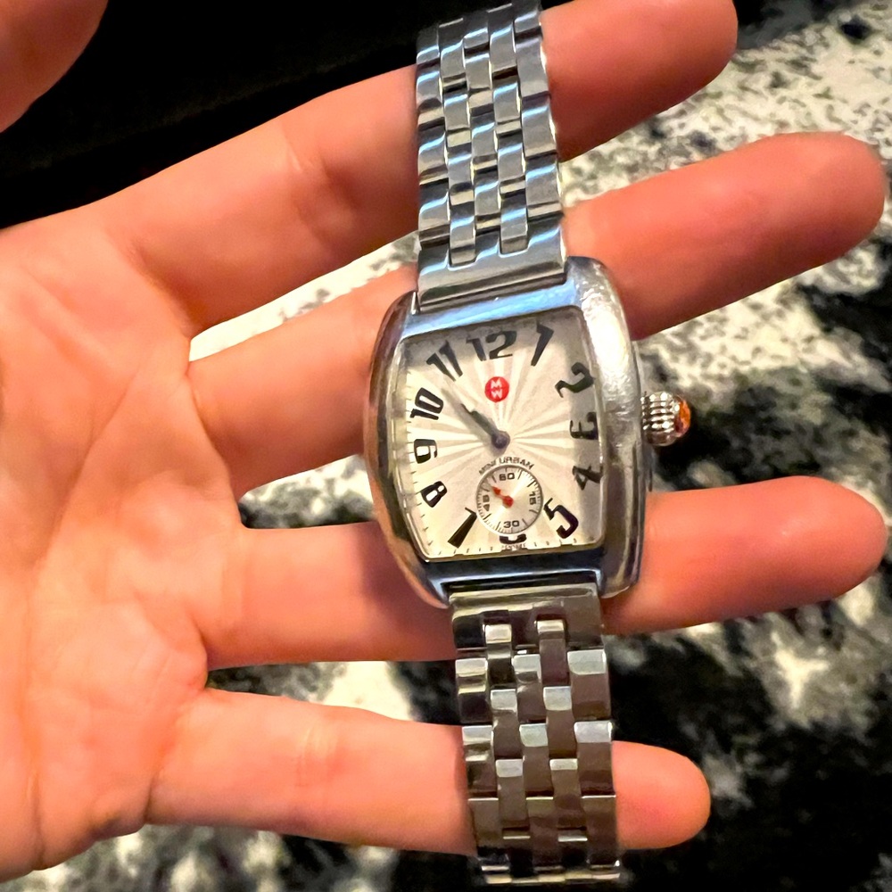 MICHELE Watch Mini Urban w/NEW battery and all extra band links!